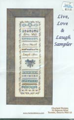 Live, Love and Laugh sampler Cross Stitch