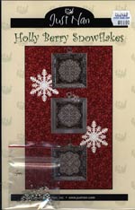 Holly Berry Snowflakes with embellishment pack Cross Stitch