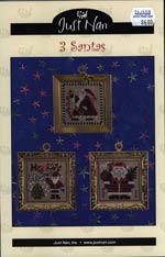 3 Santas Cross Stitch