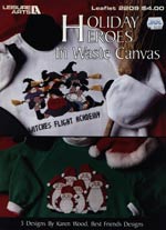 Holiday Heroes In Waste Canvas Cross Stitch