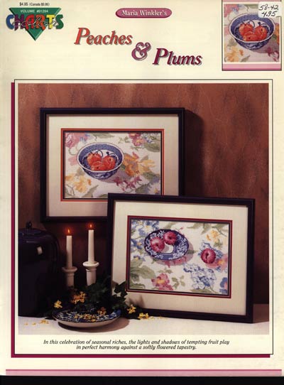 Peaches and Plums Cross Stitch Leaflet