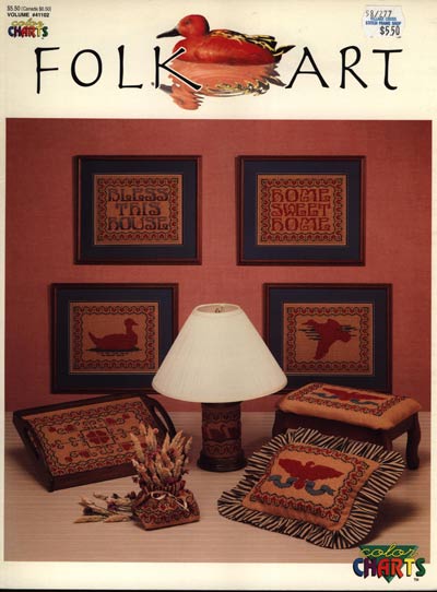 Folk Art Cross Stitch Leaflet