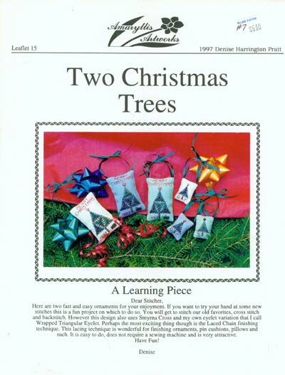 Two Christmas Trees Cross Stitch Leaflet