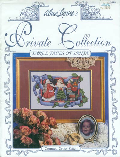 Three Faces of Santa Cross Stitch Leaflet