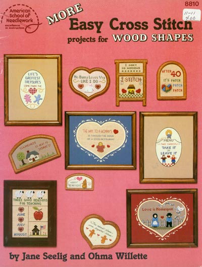 More Easy Cross Stitch projects for Wood Shapes Cross Stitch Leaflet