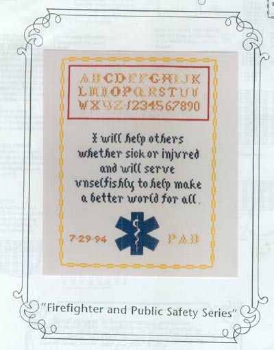 E M S Prayer Sampler Cross Stitch Leaflet