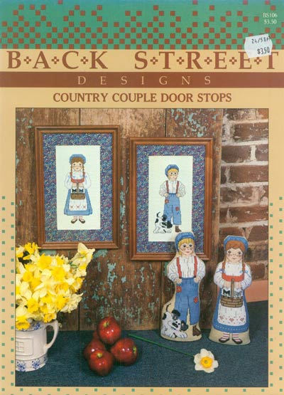 Country Couple Door Stops Cross Stitch Leaflet