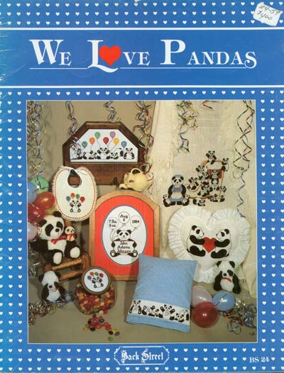 We Love Pandas Cross Stitch Leaflet