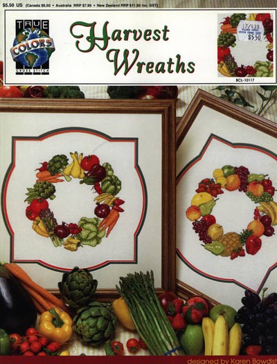 Harvest Wreaths Cross Stitch Leaflet