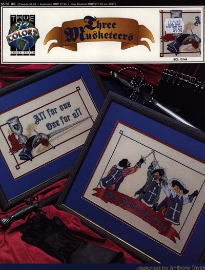 Three Musketeers Cross Stitch Leaflet