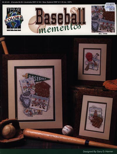Baseball Mementos Cross Stitch Leaflet