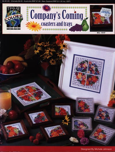 Company's Coming Coasters and Trays Cross Stitch Leaflet