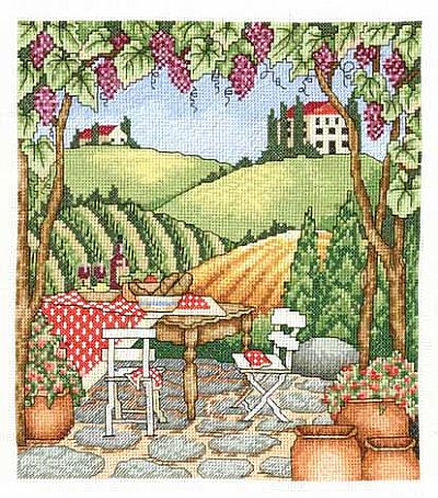 Tuscan Picnic Cross Stitch Leaflet
