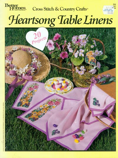 Heartsong Table Linens Cross Stitch Leaflet