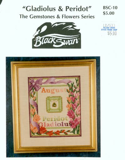 Gladiolus and Peridot Cross Stitch Leaflet