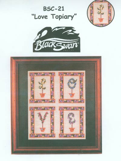 Love Topiary Cross Stitch Leaflet
