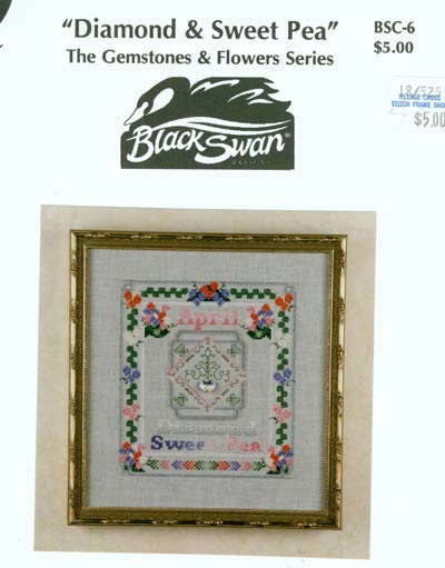 Diamond and Sweet Pea Cross Stitch Leaflet