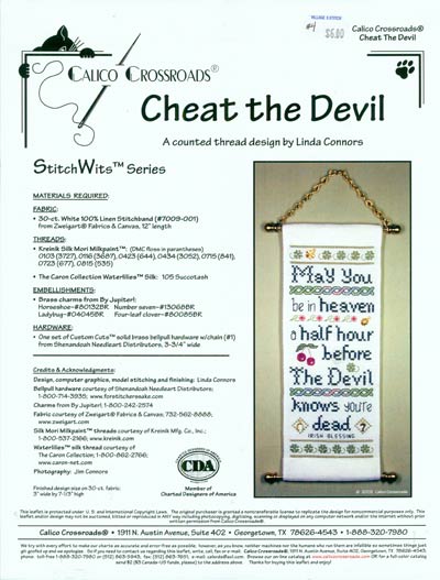 Cheat the Devil Cross Stitch Leaflet