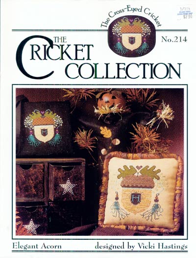 Elegant Acorn Cross Stitch Leaflet