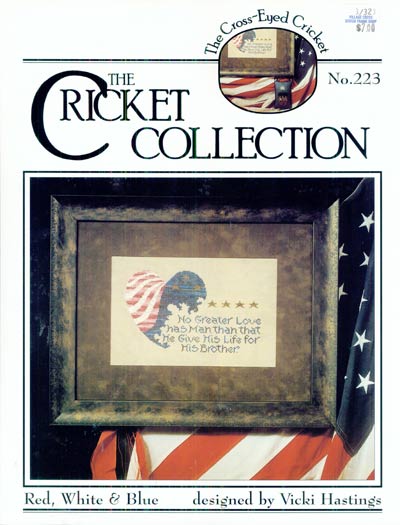 Red, White and Blue Cross Stitch Leaflet