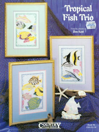 Tropical Fish Trio Cross Stitch Leaflet