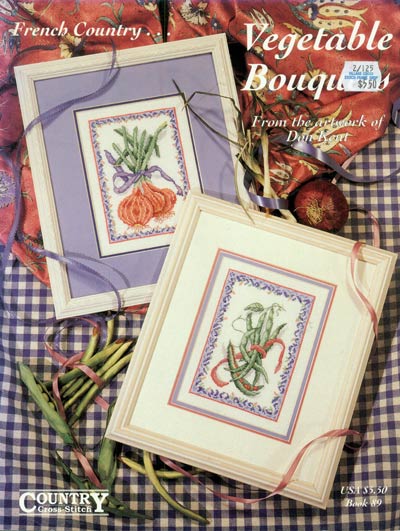 French Country Vegetable Bouquets Cross Stitch Leaflet