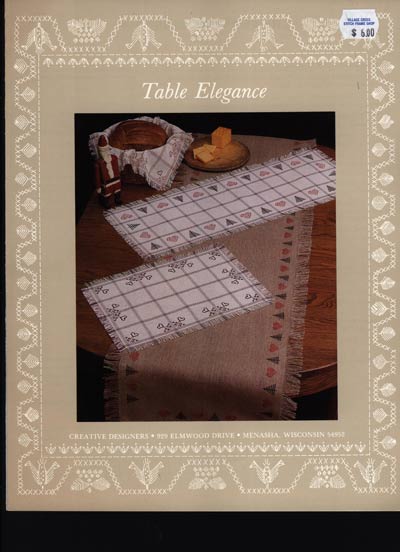 Table Elegance Cross Stitch Leaflet