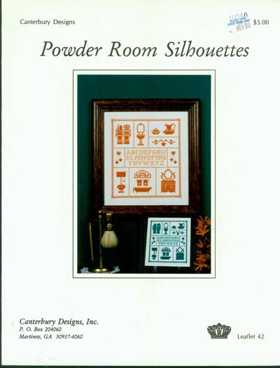 Powder Room Silhouettes Cross Stitch Leaflet