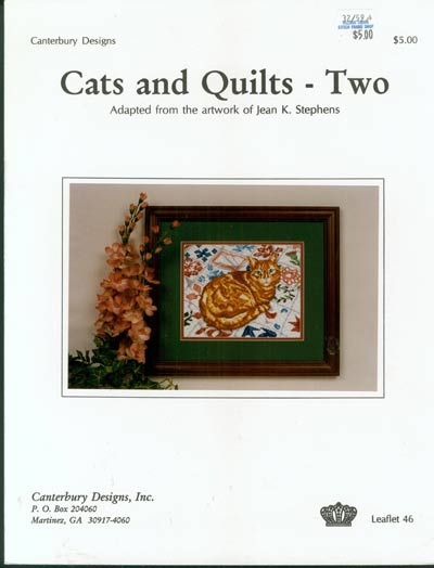 Cats amd Quilts - Two Cross Stitch Leaflet