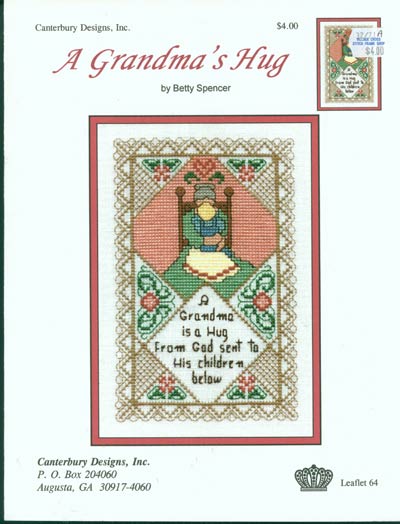 A Grandma's Hug Cross Stitch Leaflet
