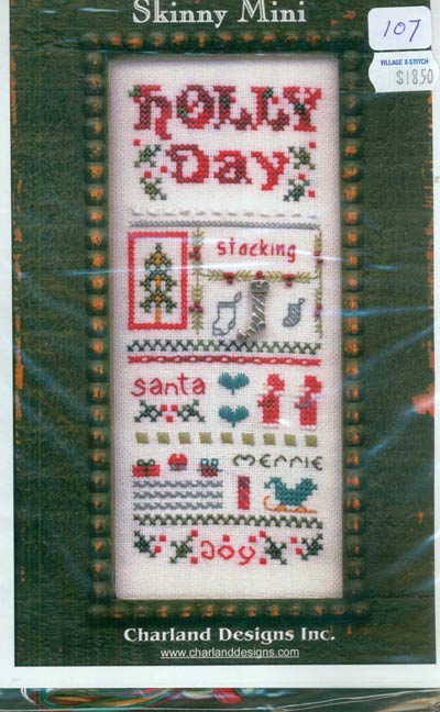 Skinny Mini - Holly Day Cross Stitch Leaflet
