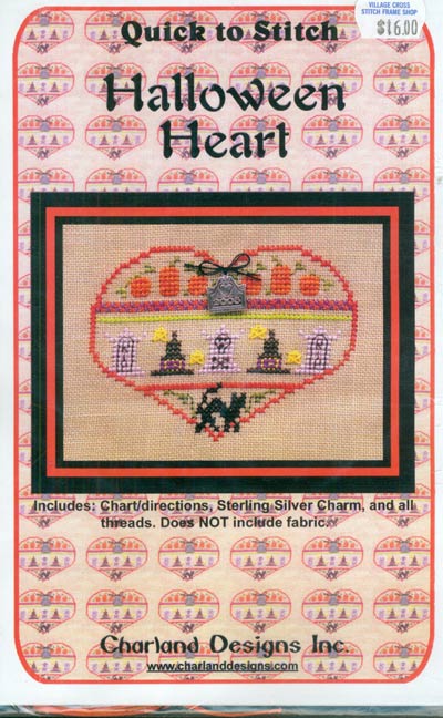 Halloween Heart Cross Stitch Leaflet