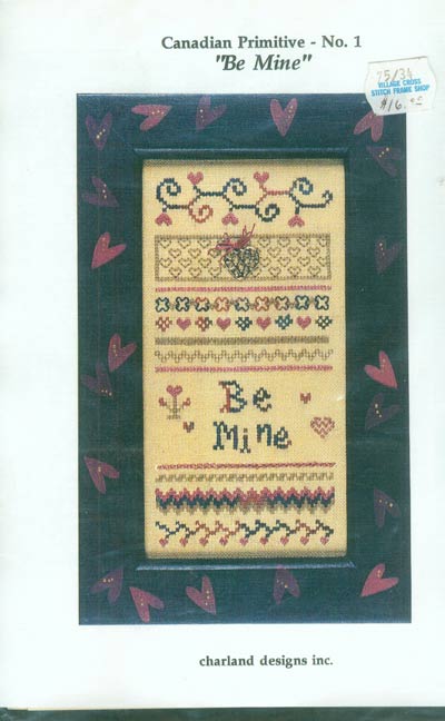Canadian Primitive - No. 1  -  BE MINE Cross Stitch Leaflet