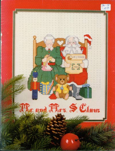 Mr. and Mrs. S. Claus Cross Stitch Leaflet