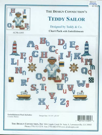 Teddy Sailor Cross Stitch Leaflet