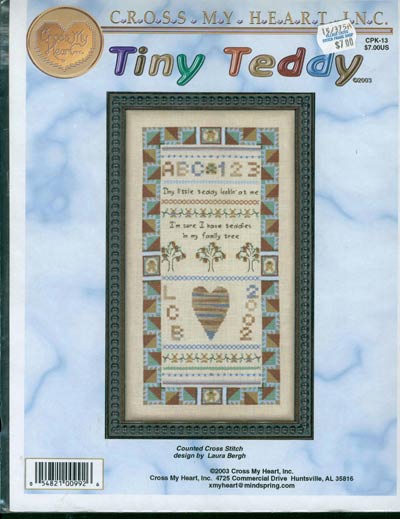 Tiny Teddy Cross Stitch Leaflet
