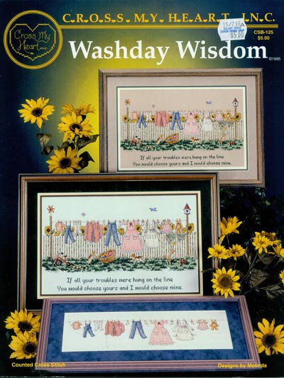 Washday Wisdom Cross Stitch Leaflet