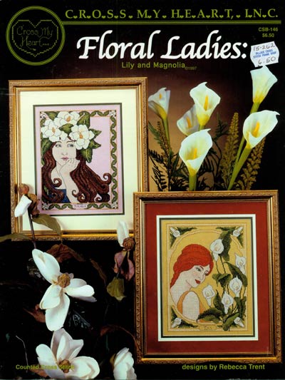 Floral Ladies: Lily and Magnolia Cross Stitch Leaflet