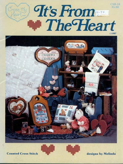 It's From The Heart Cross Stitch Leaflet