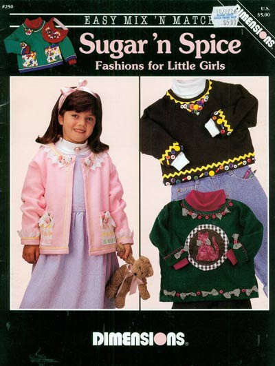 Sugar N Spice Fashions for Little Girls Cross Stitch Leaflet