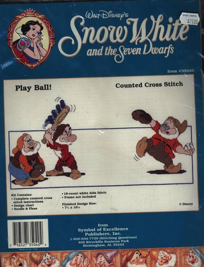 Snow White Kit Play Ball! Cross Stitch Kit
