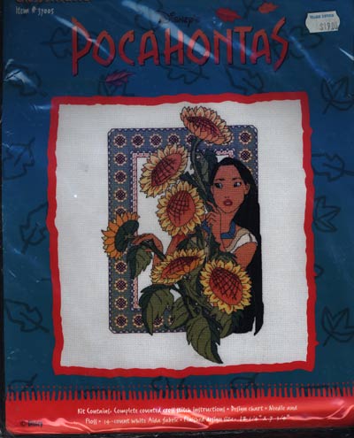Pocahontas Sunflowers Kit Cross Stitch Kit
