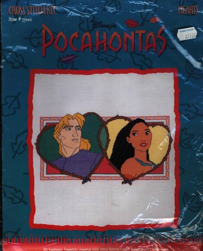 Pocahontas Hearts Kit Cross Stitch Kit