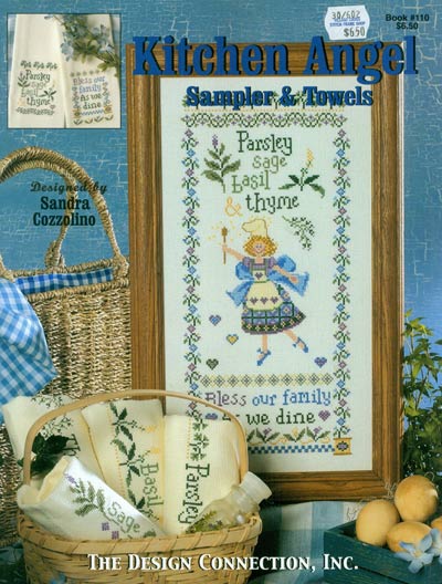 Kitchen Angel Sampler and Towels Cross Stitch Leaflet