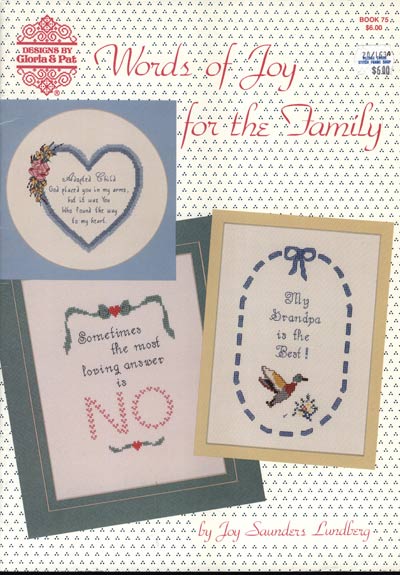 Words Of Joy For The Family Cross Stitch Leaflet