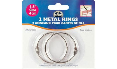 2 Metal Rings 1.5 inch size Cross Stitch Notions