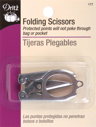 3 Inch Folding Scissors, Steel Cross Stitch Notions