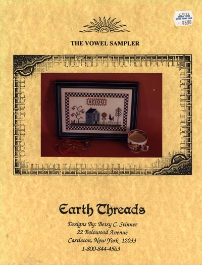 The Vowel Sampler Cross Stitch Leaflet