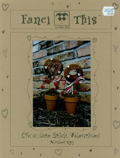 Chocolate Stick Valentines Cross Stitch Leaflet