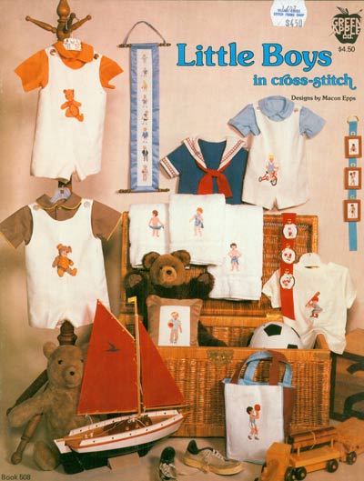 Little Boys in cross-stitch Cross Stitch Leaflet